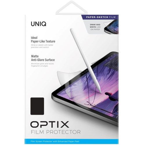 Apple iPad Pro 12.9 (2018 / 2020 / 2021 / 2022), Ochranná fólia na displej, matná, Uniq Optix Paper Sketch, číra Premium 