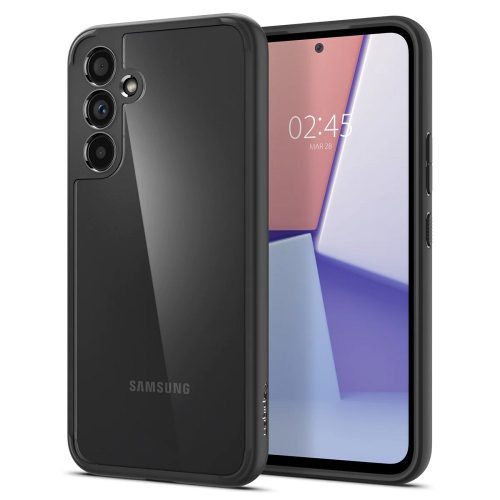 Samsung Galaxy A54 5G SM-A546B, plastový zadný kryt + silikónový rám, Spigen Ultra Hybrid, transparentný/čierny