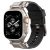 Apple Watch 1-6, SE (42/44 mm) / Watch 7-8 (45 mm) / Watch Ultra (49 mm), silikónový remienok s kovovým konektorom, Spigen DuraPro Armor, čierny