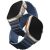 Apple Watch 1-6, SE (42 / 44 mm) / Watch 7-8 (45 mm) / Watch Ultra (49 mm), silikónový remienok, magnetické zapínanie, dvojfarebný, obojstranný, obojstranný, Uniq Revix, tmavomodrý / modrý