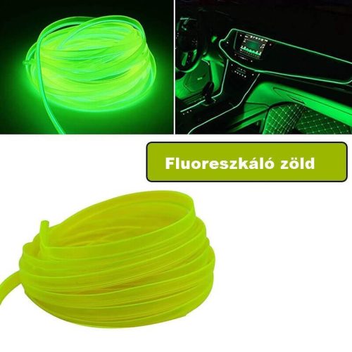 Prístrojová doska LED pásik, automobilová dekoratívna páska fluorescenčná zelená