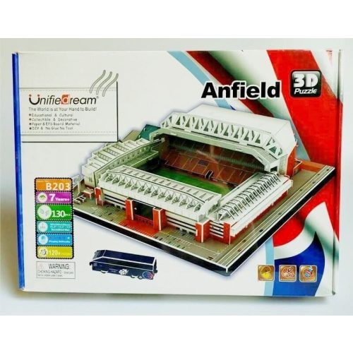 3D štadión Puzzle Anfield Road Liverpool