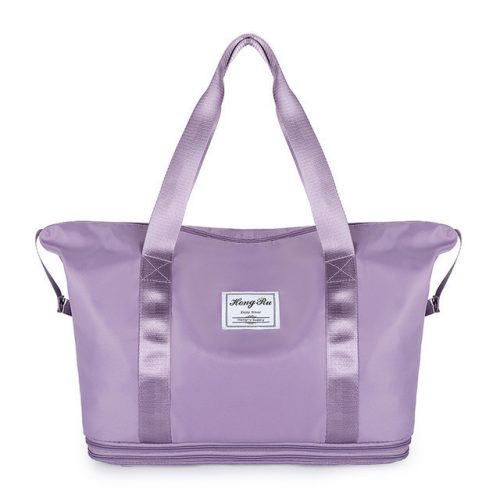 Skladacia, rozkladacia taška, vodotesná kabelka svetlo fialová