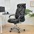 Vzorovaný poťah na kancelársku stoličku, elastický poťah na otočnú stoličku čierny zlatý