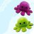 Plyšová nálada, obojstranná náladová chobotnica fialovo-zelená