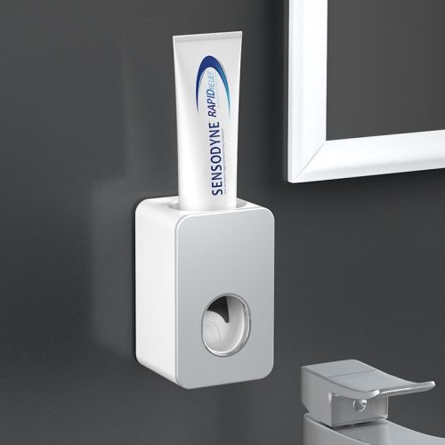 Nástenný automatický dávkovač zubnej pasty Svetlosivá