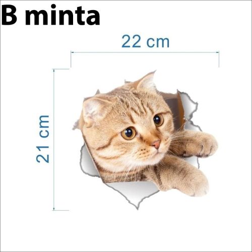 3D Kitty Nálepka - B vzor