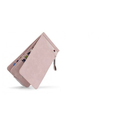 Multifunkčné puzdro na karty, peňaženka - Ružová