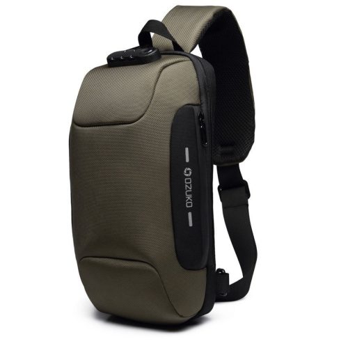 Bezpečnostný uzamykateľný batoh OZUKO (18 × 10 × 35 cm) Green