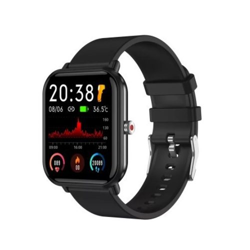 Inteligentné hodinky s meračom srdcového tepu a krvného tlaku, monitor aktivity športové inteligentné hodinky čierne