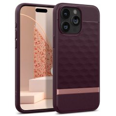   Apple iPhone 15 Pro Max, Silikónové puzdro + plastový rám, stredne odolné proti nárazu, kompatibilné s nabíjačkou Magsafe, 3D šesťuholníkový vzor, Spigen Caseology Parallax Mag, tmavomodré