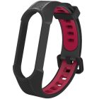 Xiaomi Mi Band 5 / Mi Band 6 / Mi Smart Band 7, silikónový remienok, nastaviteľný, TP Armour, čierna/červená
