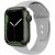 Apple Watch 4-6, SE, SE (2022) (42 / 44 mm) / Watch 7-9 (45 mm) / Watch Ultra 1-2 (49 mm), silikónový remienok, nastaviteľný, s dvoma otvormi, TP IconBand, sivá