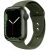 Apple Watch 4-6, SE, SE (2022) (38 / 40 mm) / Watch 7-9 (41 mm), silikónový remienok, nastaviteľný, s dvoma otvormi, TP IconBand, tmavozelený