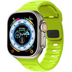   Apple Watch 4-6, SE, SE (2022) (42 / 44 mm) / Watch 7-9 (45 mm) / Watch 10 (46 mm) / Watch Ultra 1-2 (49 mm), silikónový remienok, nastaviteľný, TP IconBand Line, limetková