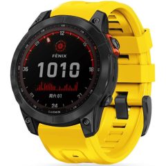   Garmin Fenix 5 / 6 / 6 Pro / 7, silikónový remienok, nastaviteľný, TP IconBand, žltý
