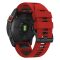 Garmin Fenix 3 / 3 HR / 5X / 5X Plus / 6X / 6X Pro / 7X, silikónový remienok, nastaviteľný, dvojfarebný, TP IconBand Pro, červený/čierny
