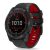 Garmin Fenix 5 / 6 / 6 Pro / 7, silikónový remienok, nastaviteľný, dvojfarebný, TP IconBand Pro, čierna/červená