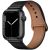Apple Watch 4-6, SE, SE (2022) (38 / 40 mm) / Watch 7-9 (41 mm), Kožený remienok, nastaviteľný, TP LeatherFit, čierny