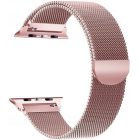 Apple Watch 4-6, SE, SE (2022) (38 / 40 mm) / Watch 7-9 (41 mm) / Watch 10 (42 mm), kovový zadný remienok, milánsky štýl, TP MilaneseBand, červené zlato