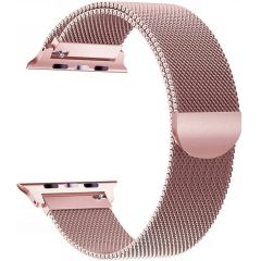   Apple Watch 4-6, SE, SE (2022) (38 / 40 mm) / Watch 7-9 (41 mm) / Watch 10 (42 mm), kovový zadný remienok, milánsky štýl, TP MilaneseBand, červené zlato