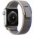 Apple Watch 4-6, SE, SE (2022) (38 / 40 mm) / Watch 7-9 (41 mm), textilný remienok, nylonový, nastaviteľný, priedušný, TP Nylon, sivo-modrý