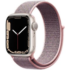   Apple Watch 4-6, SE, SE (2022) (38 / 40 mm) / Watch 7-9 (41 mm) / Watch 10 (42 mm), textilný remienok, nylonový, nastaviteľný, priedušný, TP Nylon, ružový