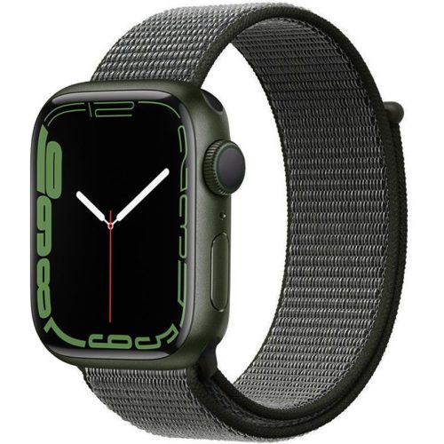 Apple Watch 4-6, SE, SE (2022) (42 / 44 mm) / Watch 7-9 (45 mm) / Watch Ultra 1-2 (49 mm), textilný remienok, nylonový, nastaviteľný, priedušný, TP Nylon, tmavozelený