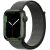 Apple Watch 4-6, SE, SE (2022) (42 / 44 mm) / Watch 7-9 (45 mm) / Watch Ultra 1-2 (49 mm), textilný remienok, nylonový, nastaviteľný, priedušný, TP Nylon, tmavozelený