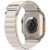 Apple Watch 4-6, SE, SE (2022) (42 / 44 mm) / Watch 7-9 (45 mm) / Watch Ultra 1-2 (49 mm), textilný remienok, nylon, nastaviteľný, vlnitý dizajn, TP Nylon Pro, biely
