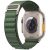 Apple Watch 4-6, SE, SE (2022) (42 / 44 mm) / Watch 7-9 (45 mm) / Watch Ultra 1-2 (49 mm), textilný remienok, nylon, nastaviteľný, vlnitý dizajn, TP Nylon Pro, tmavozelený