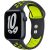 Apple Watch 1-6, SE, SE (2022) (42 / 44 mm) / Watch 7-9 (45 mm) / Watch Ultra (49 mm), silikónový remienok, nastaviteľný, s otvormi, TP SoftBand, čierny/zelený