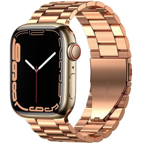 Apple Watch 4-6, SE, SE (2022) (42 / 44 mm) / Watch 7-9 (45 mm) / Watch Ultra 1-2 (49 mm), kovový zadný remienok, TP Stainless, červené zlato