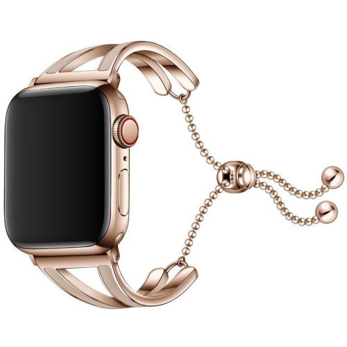 Apple Watch 4-6, SE, SE (2022) (38/40 mm) / Watch 7-9 (41 mm), kovový zadný remienok, TP ChainBand, zlatá