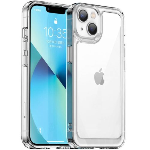 Apple iPhone 15, Silikónová ochrana obrazovky, akrylová zadná strana, Wooze Bright Edges, priehľadná