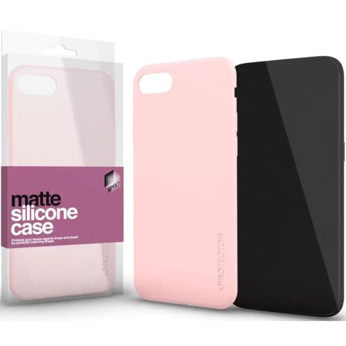 Apple iPhone X / XS, silikónové puzdro, ultratenké, matné, Xprotector Matte, ružové