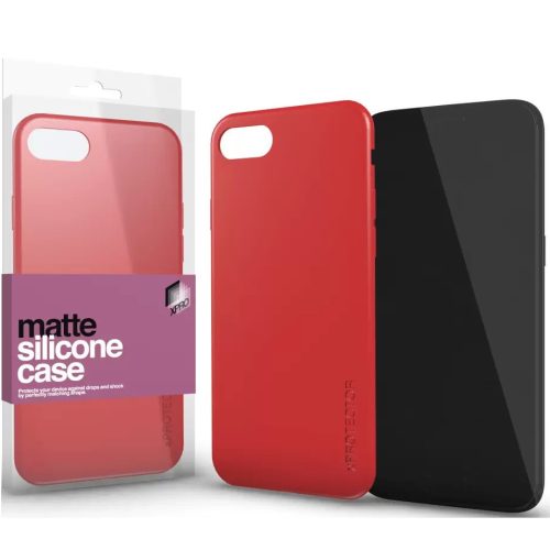 Apple iPhone X / XS, silikónové puzdro, ultratenké, matné, Xprotector Matte, červené