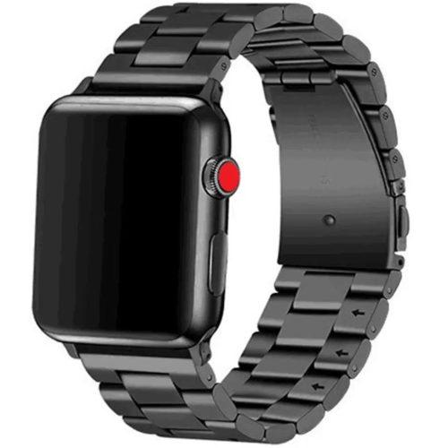 Apple Watch 4-6, SE, SE (2022) (38 / 40 mm) / Watch 7-9 (41 mm), kovový zadný remienok, nerezová oceľ, hrubý, Xprotector, čierna