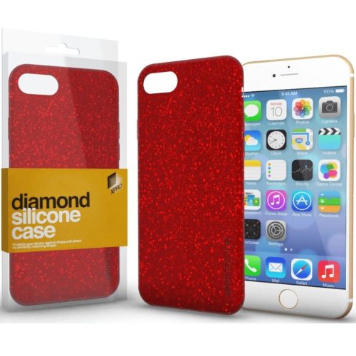 Apple iPhone 11 Pro Max, Silikónové puzdro, lesklé, Xprotector Diamond, červené