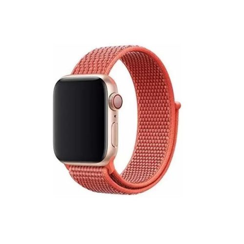 Apple Watch 4-6, SE, SE (2022) (42 / 44 mm) / Watch 7-9 (45 mm) / Watch Ultra 1-2 (49 mm), textilný remienok, zapínanie na suchý zips, nastaviteľný, Xprotector, červená