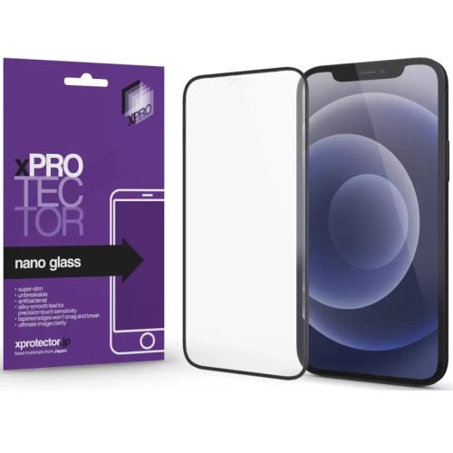 Huawei P20 Lite (2019), ochranná fólia displeja, nárazuvzdorná fólia (aj na zakrivenú časť!), tvrdené sklo, Xprotector Nano Glass, čierna