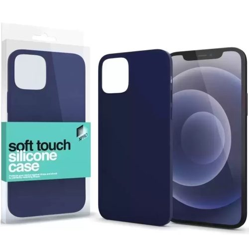 Apple iPhone 12 Pro Max, Silikónové puzdro, Xprotector Soft Touch, tmavomodré