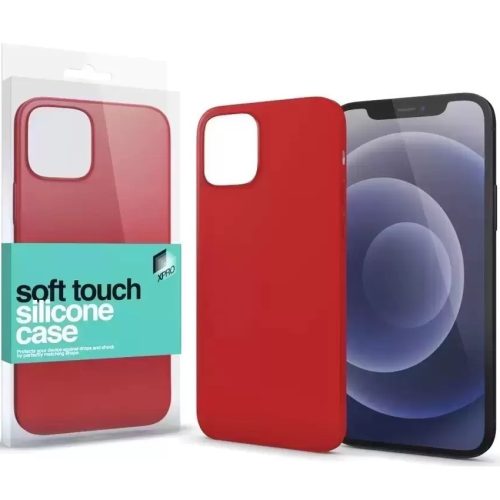 Apple iPhone 12 / 12 Pro, Silikónové puzdro, Xprotector Soft Touch, červené