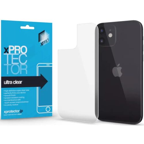 Apple iPhone 12 / 12 Pro, Ochranná fólia (NEZAKRÝVA zakrivenú časť!), Zadná časť, Xprotector Ultra Clear, Clear Premium