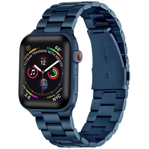 Apple Watch 4-6, SE, SE (2022) (42 / 44 mm) / Watch 7-9 (45 mm) / Watch Ultra 1-2 (49 mm), kovový zadný remienok, nerezová oceľ, hrubý, Xprotector, modrá