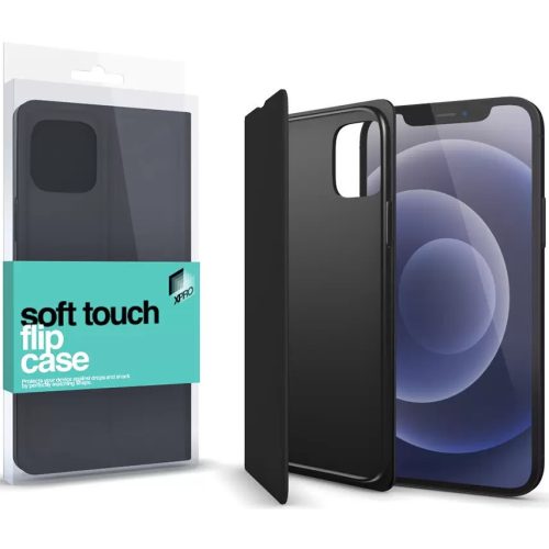 Huawei P40 Pro, bočné otváracie puzdro, stojan, Xprotector Soft Touch Flip, čierne