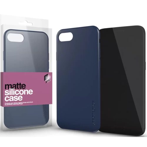 Apple iPhone 13, Silikónové puzdro, ultratenké, matné, Xprotector Matte, tmavomodré