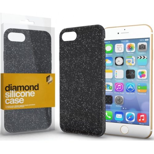 Apple iPhone 13 Mini, Silikónové puzdro, lesklé, Xprotector Diamond, čierne