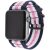 Apple Watch 4-6, SE, SE (2022) (38 / 40 mm) / Watch 7-9 (41 mm), plastový remienok, tkaný, nastaviteľný, 3-farebný prúžok, Xprotector, tmavomodrá/biela/ružová