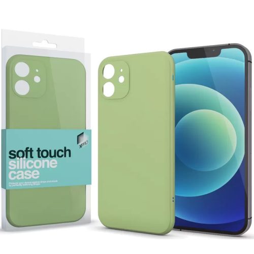 Apple iPhone 14 Plus, Silikónové puzdro, Xprotector Soft Touch Slim, svetlozelené